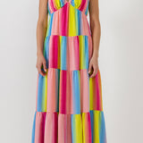 Ombre Stripe Maxi Dress