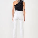 Ruffled Asymmetrical Bodysuit