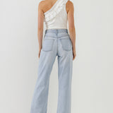 Ruffled Asymmetrical Bodysuit