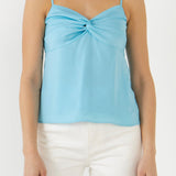 Satin Effect Knotted Top