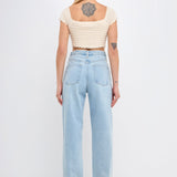 Knit Top with Bow Detail