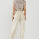 Sequin Shoulder Pad Top - Final Sale