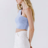 One Shoulder Knit Crop Top