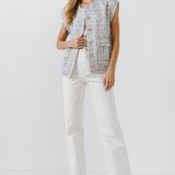 ENDLESS ROSE - Tweed Oversized Vest - JACKETS available at Objectrare