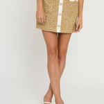 ENDLESS ROSE - Metallic Tweed Mini Skirt - SKIRTS available at Objectrare