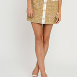 ENDLESS ROSE - Metallic Tweed Mini Skirt - SKIRTS available at Objectrare