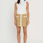 ENDLESS ROSE - Metallic Tweed Mini Skirt - SKIRTS available at Objectrare