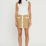 ENDLESS ROSE - Metallic Tweed Mini Skirt - SKIRTS available at Objectrare