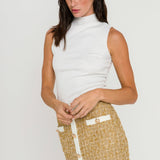 ENDLESS ROSE - Metallic Tweed Mini Skirt - SKIRTS available at Objectrare