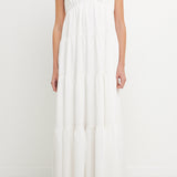 Ruffle Sleeve Maxi Dress