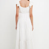Ruffle Sleeve Maxi Dress