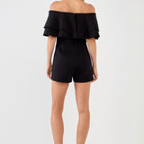 Off the Shoulder Ruffled Romper