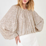 ENDLESS ROSE - Sequins Blouson Top - TOPS available at Objectrare