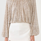 ENDLESS ROSE - Sequins Blouson Top - TOPS available at Objectrare