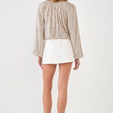 ENDLESS ROSE - Sequins Blouson Top - TOPS available at Objectrare