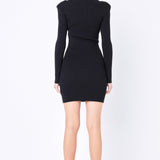 High Neck Knit Dress