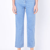 Short Sleeve Denim Jumpsuit