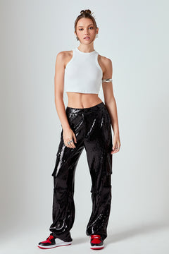 Sequins Cargo Pants