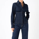 Denim Flared Shirt