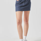 Pin Striped Denim Mini SKirt