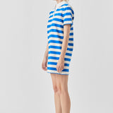 Stripe Collar Mini Dress