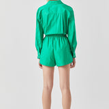 Oversized Shirt Romper