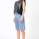 Low Waisted Denim Shorts