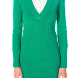 Power Shoulder Mini Knit Dress