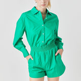 Oversized Shirt Romper