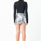 Sequin Mini Skirt