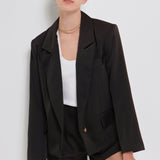 One Button Satin Blazer