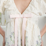 Jacquard Bow Mini Dress
