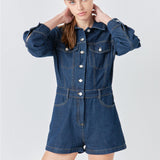 Denim Mini Jumpsuit