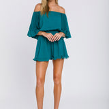 Ruffled Sleeve Romper