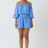Ruffled Sleeve Romper