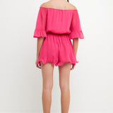 Ruffled Sleeve Romper