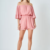 Ruffled Sleeve Romper