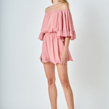 Ruffled Sleeve Romper