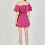 Ruffled Off Shoulder Mini Dress