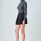 Pleated Mini Skort
