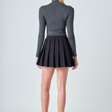Pleated Mini Skort