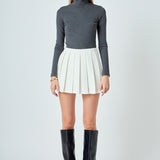 Pleated Mini Skort