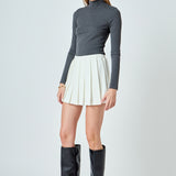 Pleated Mini Skort