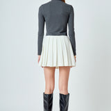 Pleated Mini Skort