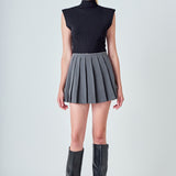 Pleated Mini Skort
