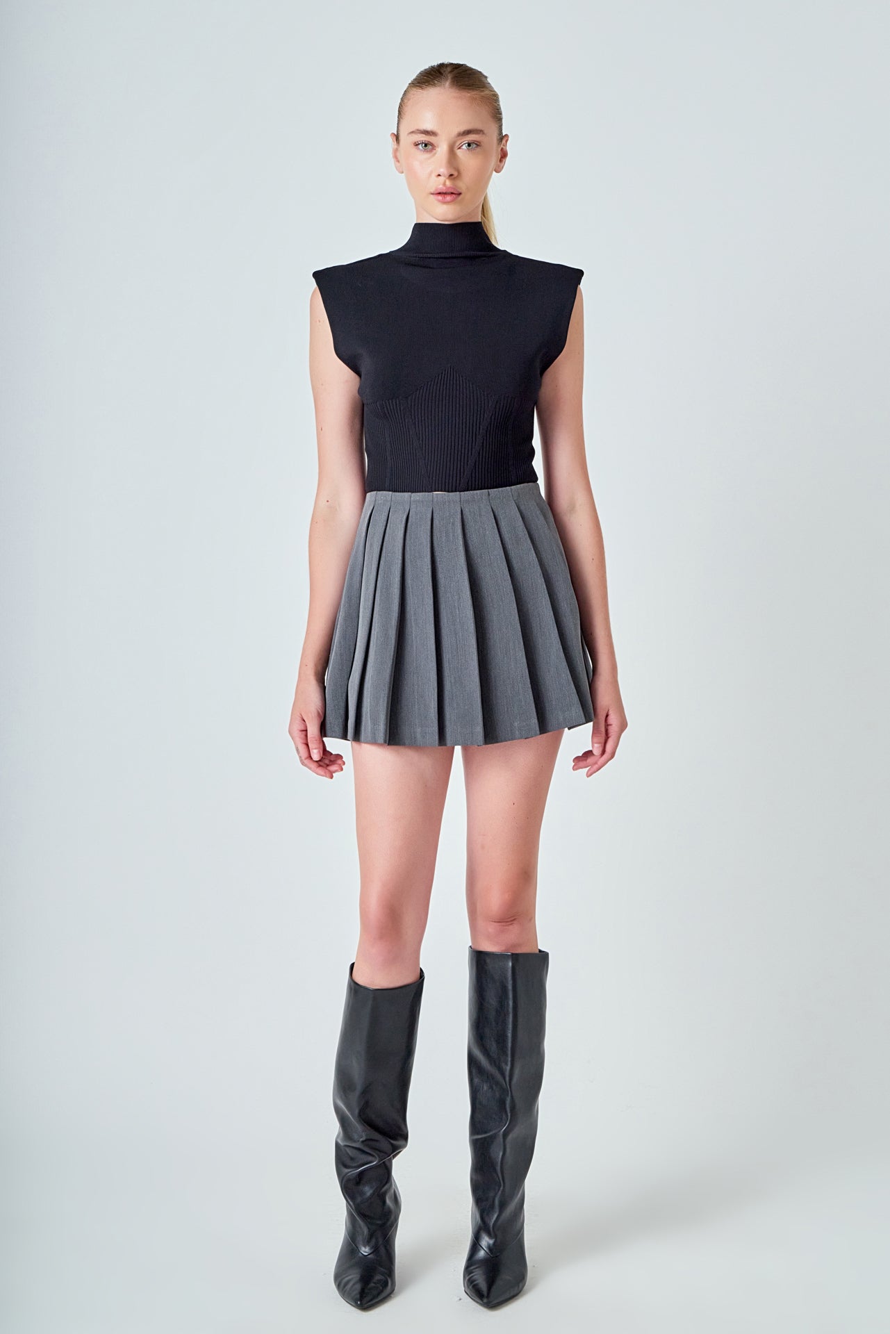 Pleated Mini Skort