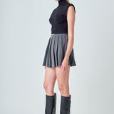 Pleated Mini Skort