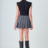 Pleated Mini Skort