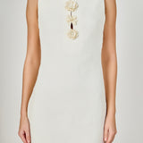 Stacy Floral Trim Seamed Mini Dress