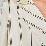 Striped Wrap Blouse